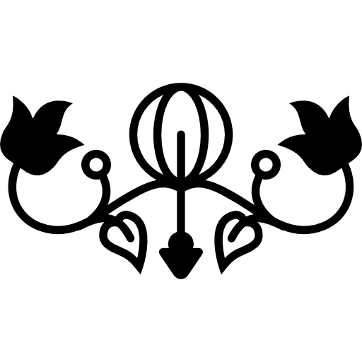 Floral design of symmetric shapes in symmetry shapes floral design ornamental icon