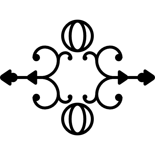 Floral design of symmetric shapes shape symmetric designs icon