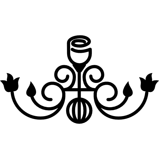 Floral vintage design with symmetry symmetry vintage shapes icon