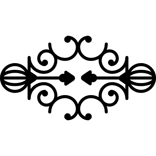 Flower bud outline with vines in mirror effect flower bud vine buds icon