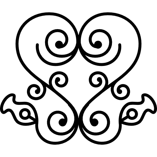 Heart of swirls in floral ornamental design floral design swirls floral icon