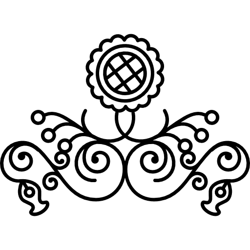 Flower design with multiple vines flower floral design vine design icon