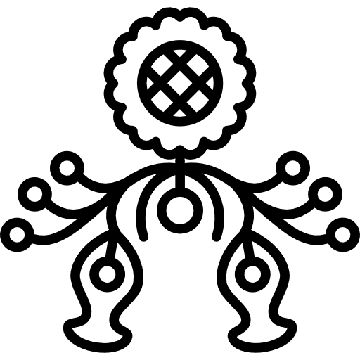 Flowers variant with stems and buds flora flower buds floral icon