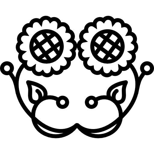 Couple of flowers in symmetry nature floral flower icon