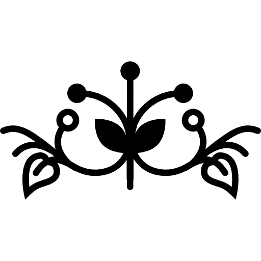 Floral design for ornamentation design ornament leaves icon