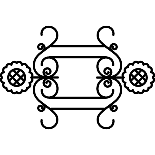 Floral design of symmetric shapes symmetrical symmetric shapes icon