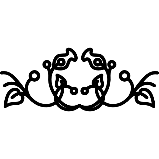 Floral design of symmetrical shapes in symmetry floral design shapes floral icon