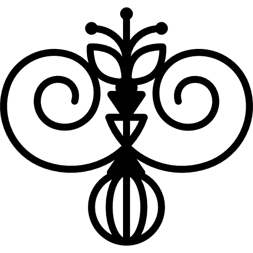 Floral design variant with curls and swirls swirls swirl flower icon