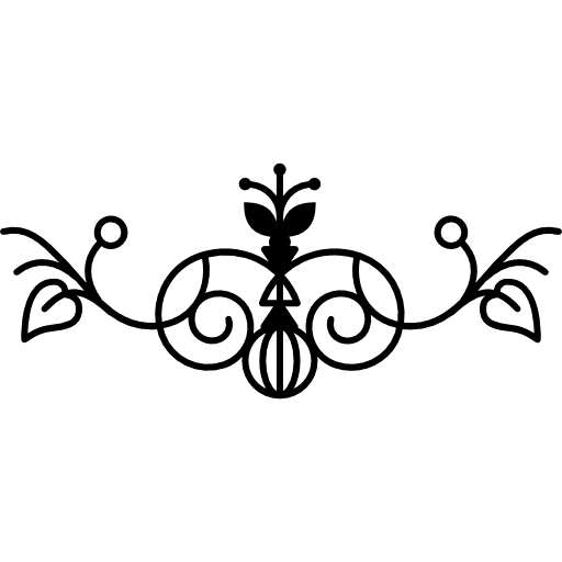 Floral leaves and vines with bud design flower flower design art icon