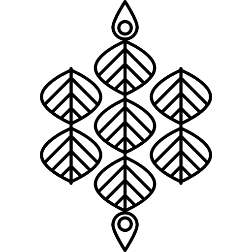 Leaves group in floral design shapes leaves floral icon