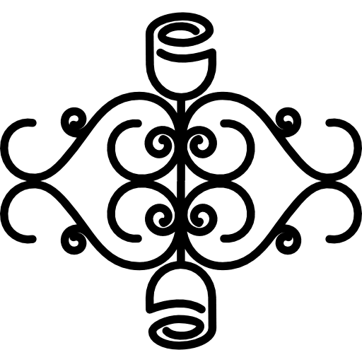 Rose floral variant with vines mirror effect mirror art vine icon