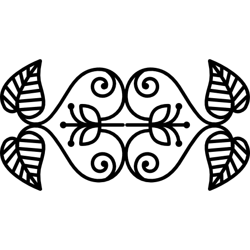 Beautiful floral design leaves floral designs shapes icon