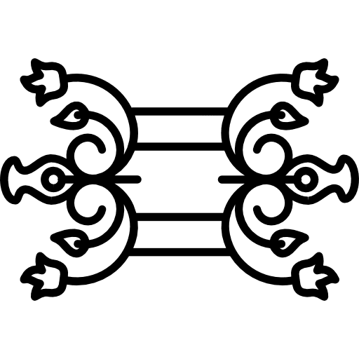 Floral design of double symmetry symmetry floral designs symmetrical icon