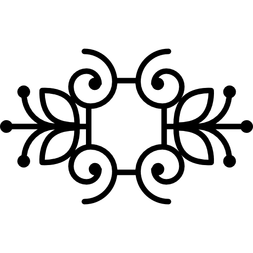 Floral design with butterflies and vines mirror effect art floral design mirror icon