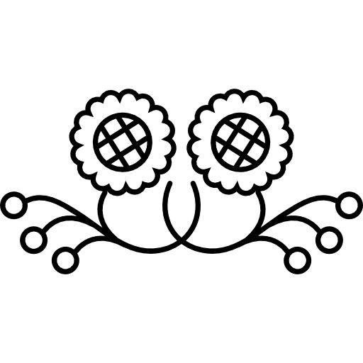 Floral design with flowers couple design nature designs icon