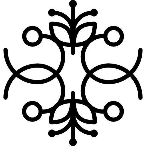 Floral design with vertical and horizontal symmetry symmetry floral designs vines icon