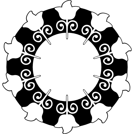 Flower of circular design one nature opened icon