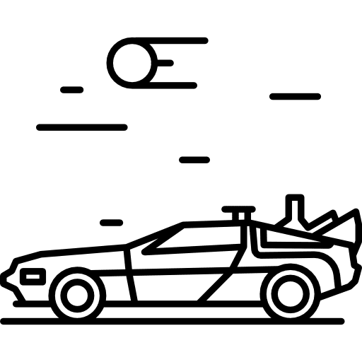 Back to the future car cinema saga icon