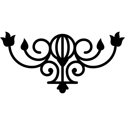 Flower bud design with vines and leaves silhouette flower design flower variant flower icon