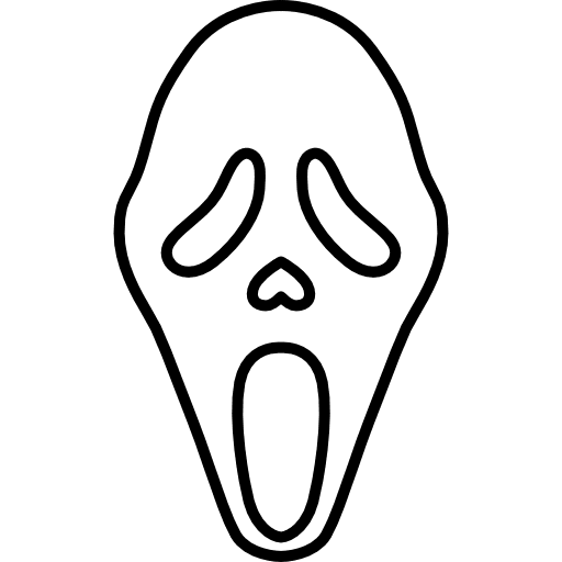 Scream movie thriller mask icon Scream movie thriller mask icon