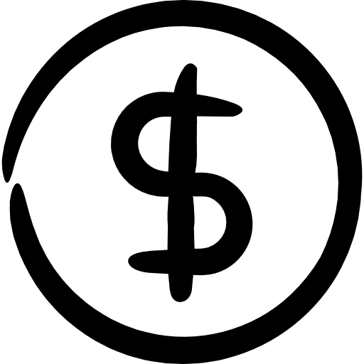 Coin dollar symbol business currency icon