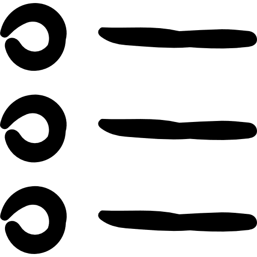 List interface bullet point file icon