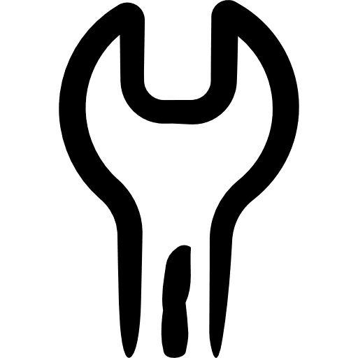 Wrench setting tools and utensils wrench icon