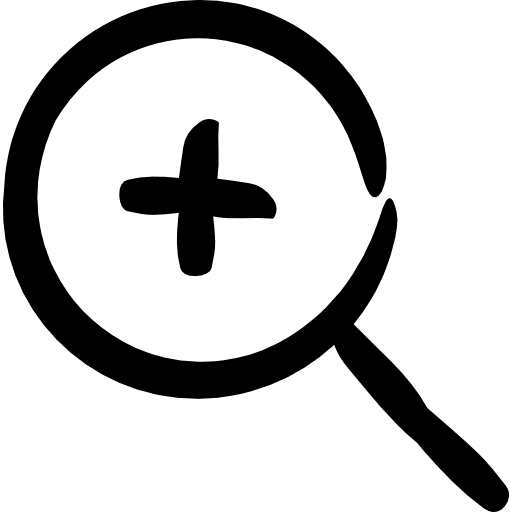 Zoom in loupe tools and utensils multimedia icon