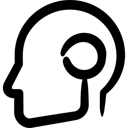 Head profile head user icon