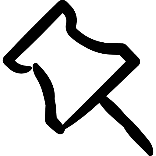 Push pin office material tools and utensils school material icon