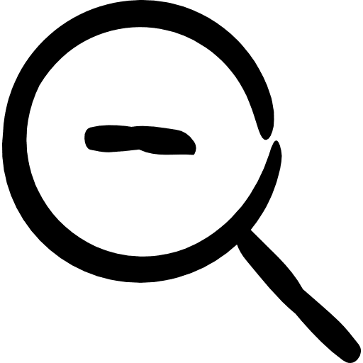 Zoom out zoom out detective tools and utensils icon