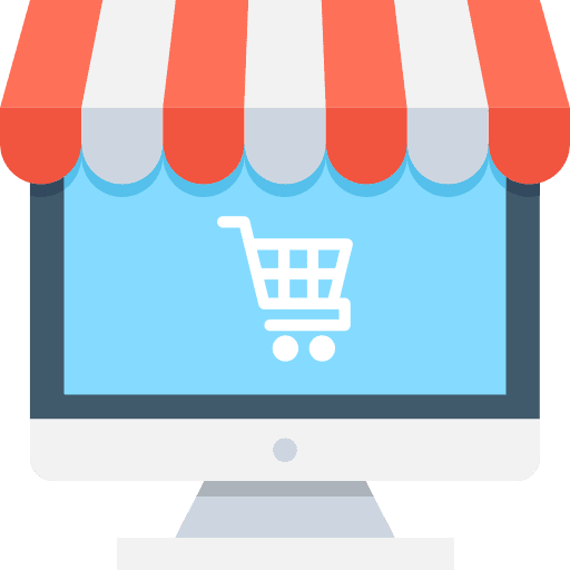 Online shop shopping cart multimedia web page icon