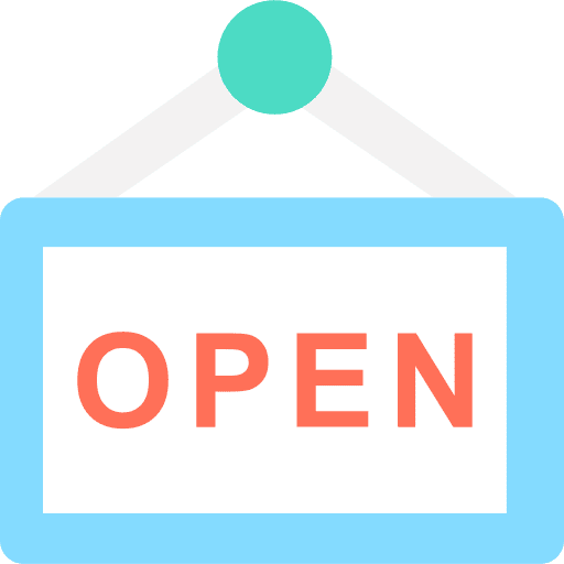 Open shop signal sign icon