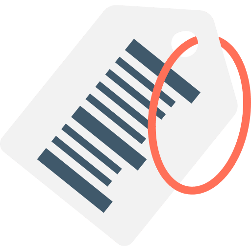 Tag shopping price tag barcode icon