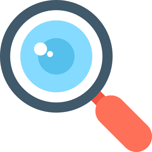 Loupe search magnifying glass detective icon