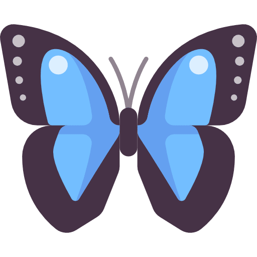 Butterfly moths animals insect icon