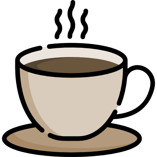 Coffee side view drink set hot icon