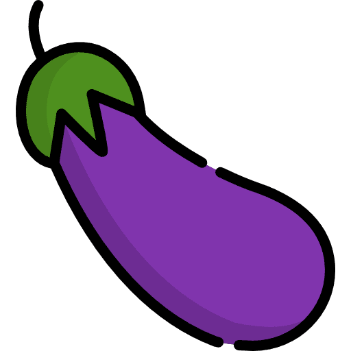 Eggplant food and restaurant food vegan icon
