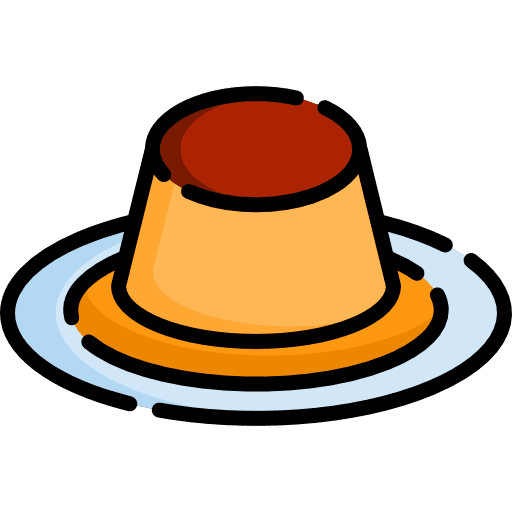 Pudding food and restaurant molded food icon