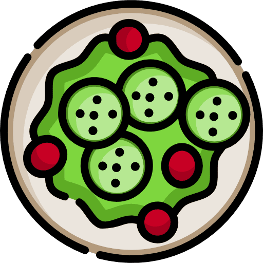 Salad organic food and restaurant vegetarian icon