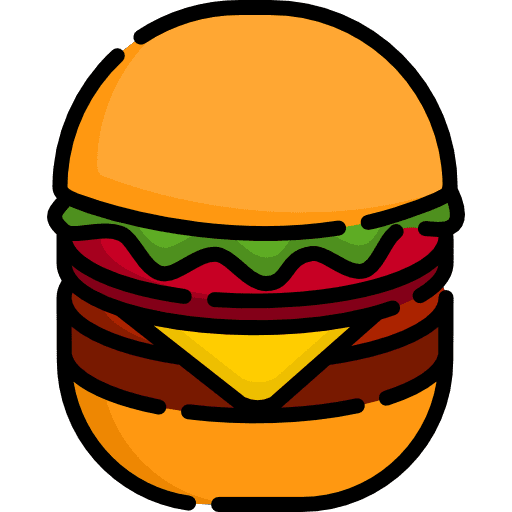Burger junk food hamburger fast food icon