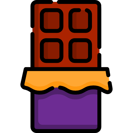 Chocolate food snack bar icon