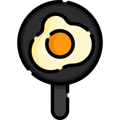 Fried egg food and restaurant frying pan pan icon