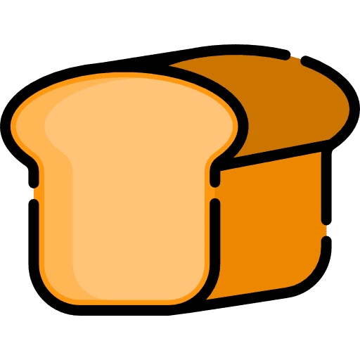 Bread toast meal bakery icon