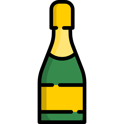 Champagne champagne food and restaurant bottle icon