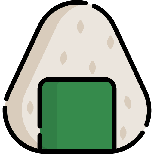 Onigiri snack food and restaurant asian icon