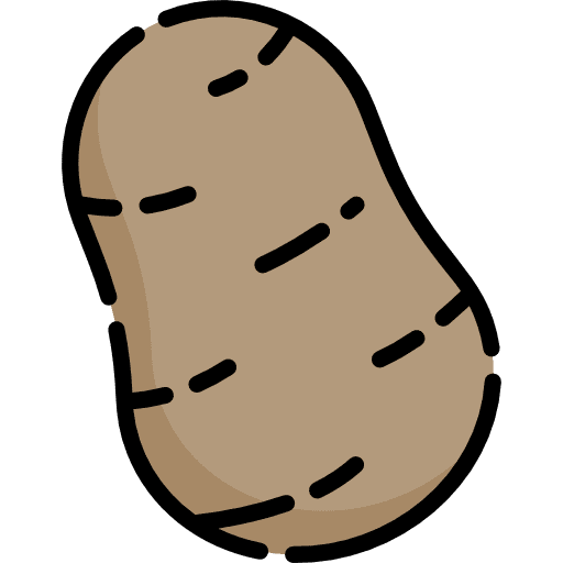 Potato healthy food organic icon