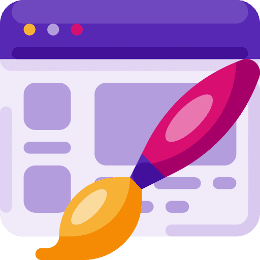 Web design browser interface webpage icon