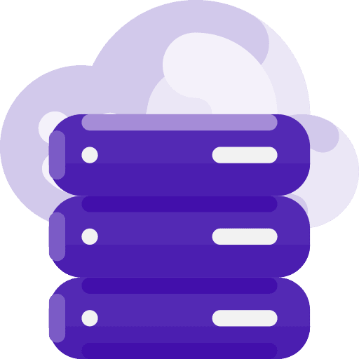 Server storage database hosting icon