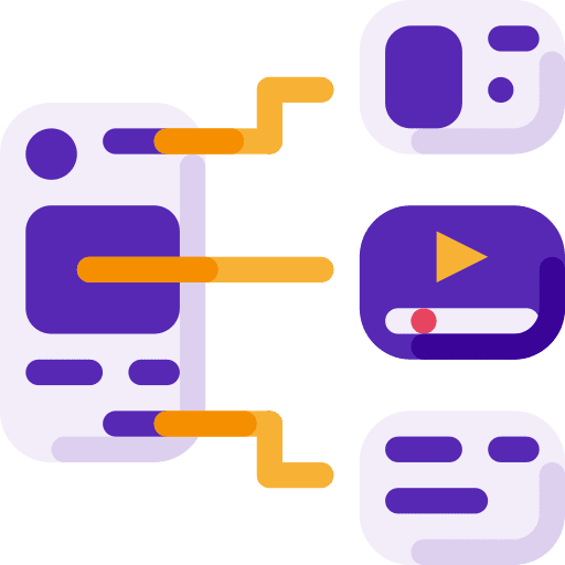 Wireframe web page computing browser icon